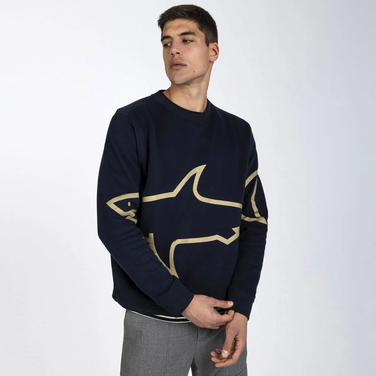 Paul & Shark - Gold Shark Sweatshirt in Navy