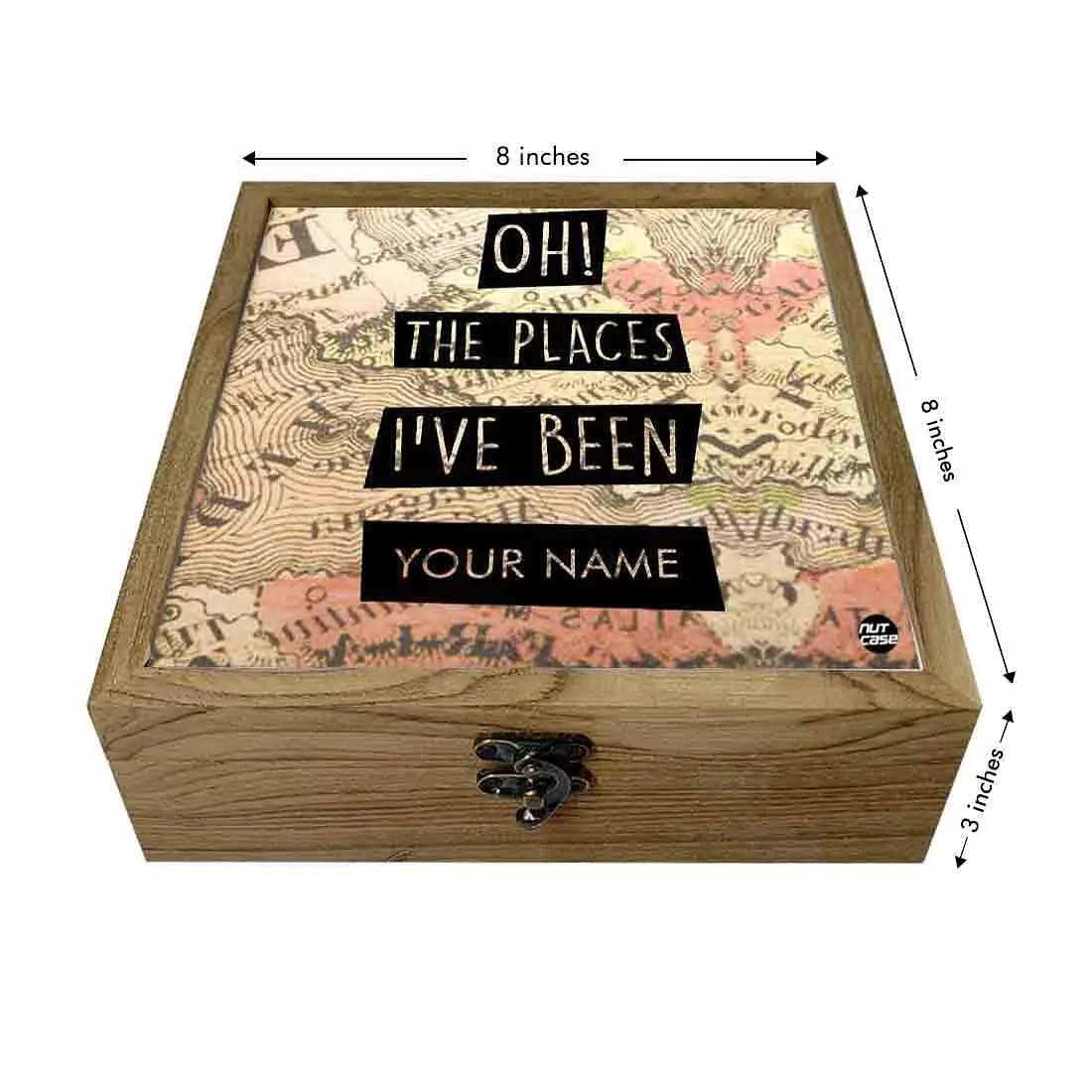 Personalized Travel Gifts For Men - Vintage Map Places