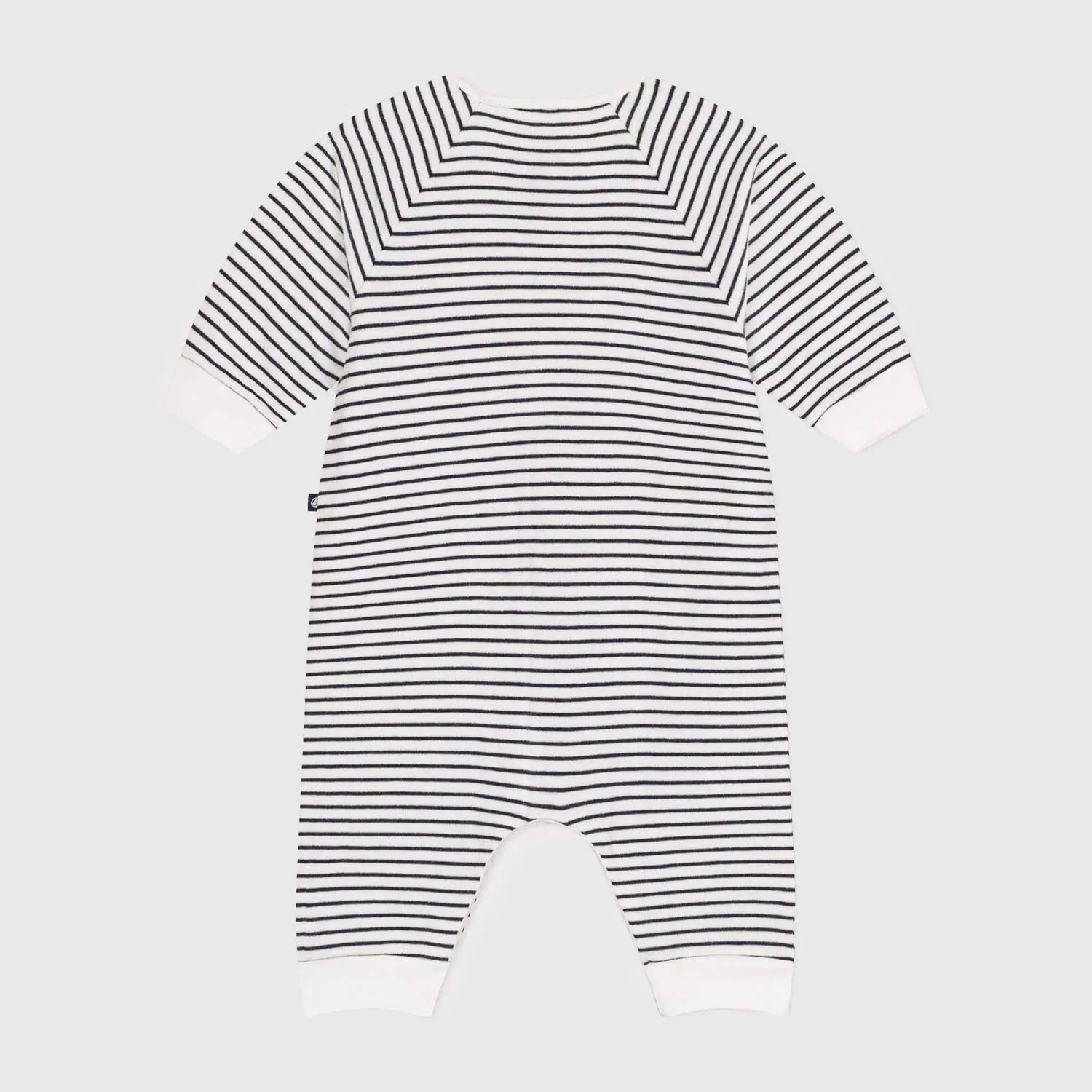 Petit Bateau Blue And White Striped Onesie For Newborns