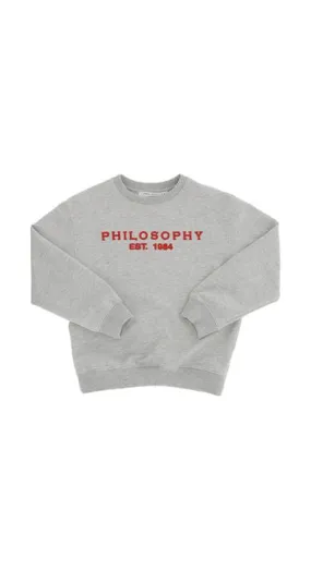 Philosophy LS Crew Neck Sweatshirt w/ Logo Embroidery