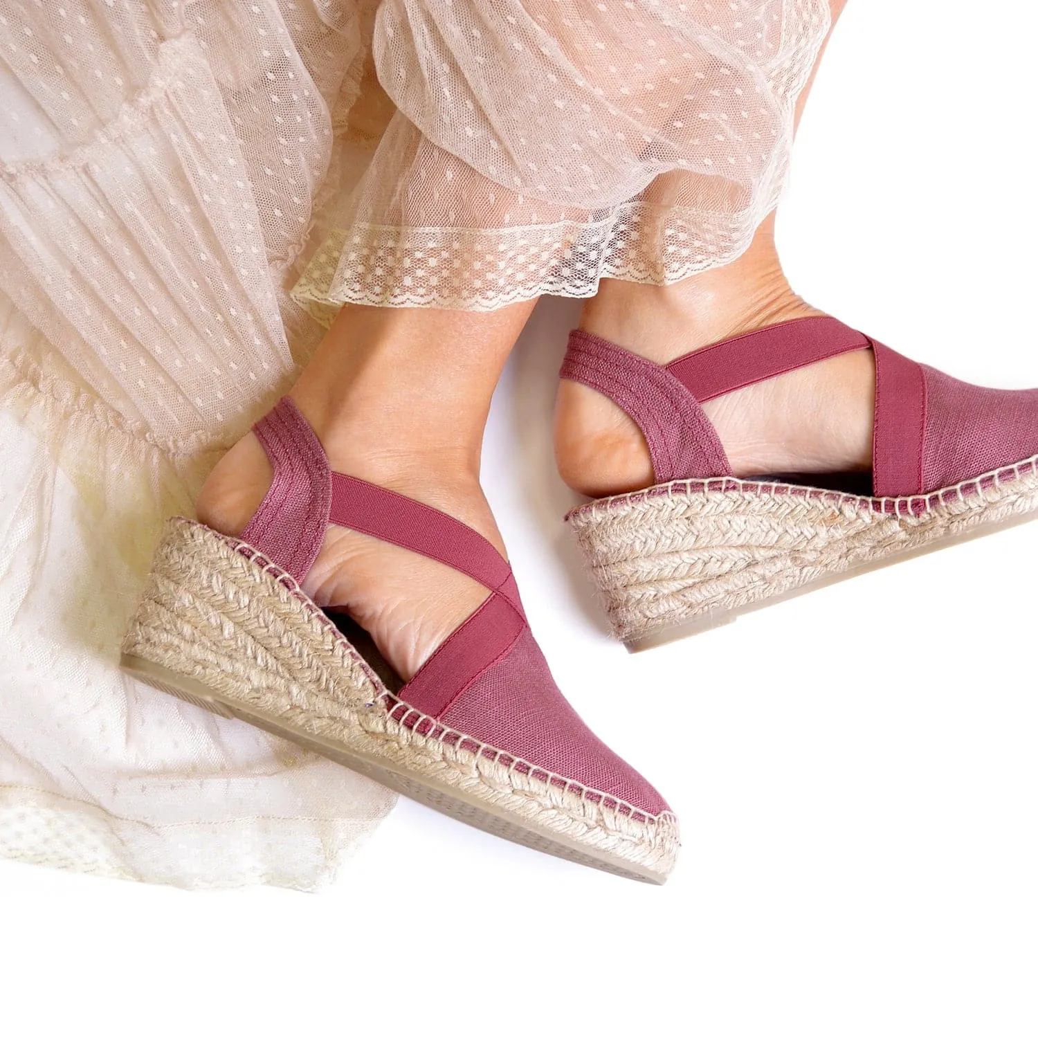 Plain Linen Wedge Espadrille for Women - Ter