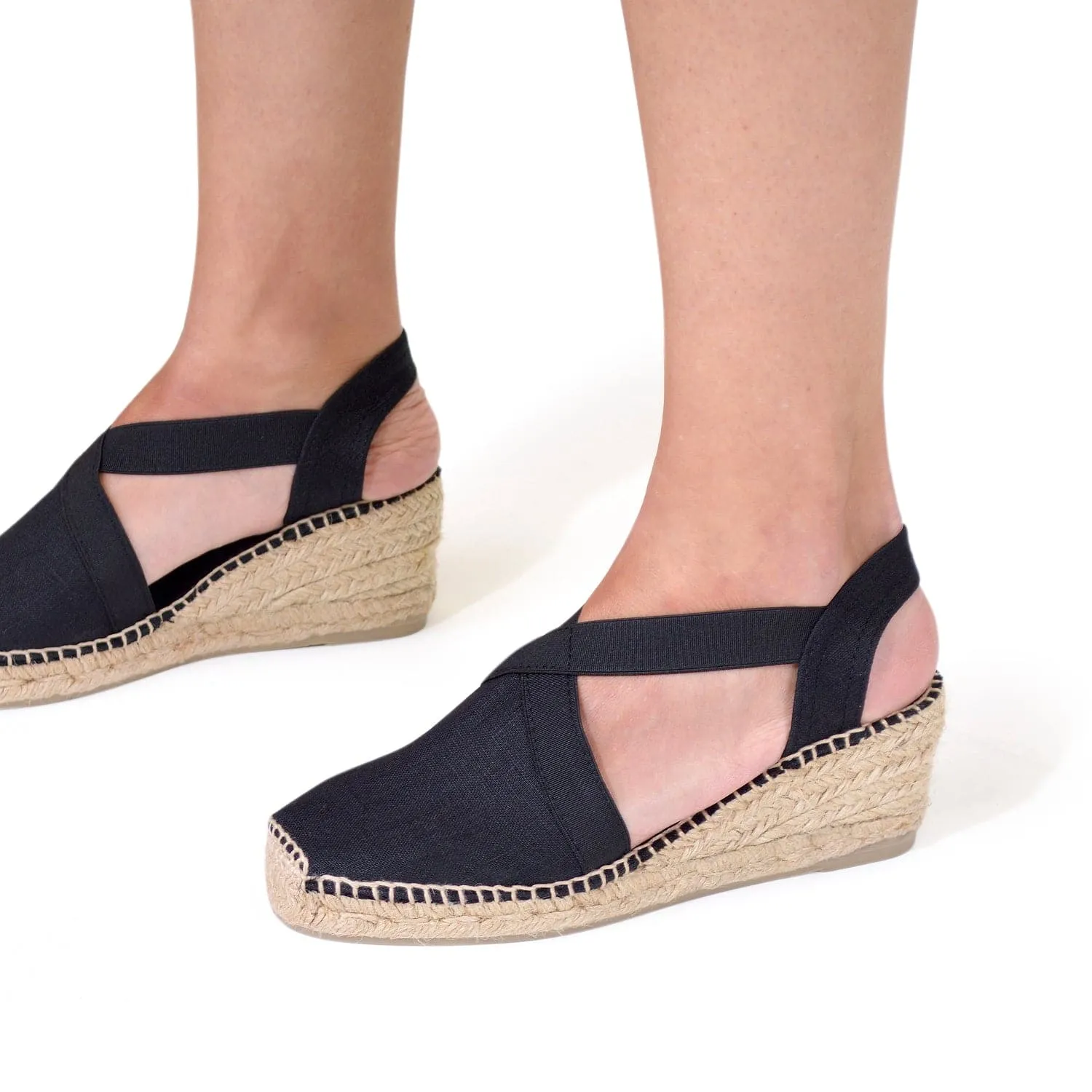 Plain Linen Wedge Espadrille for Women - Ter