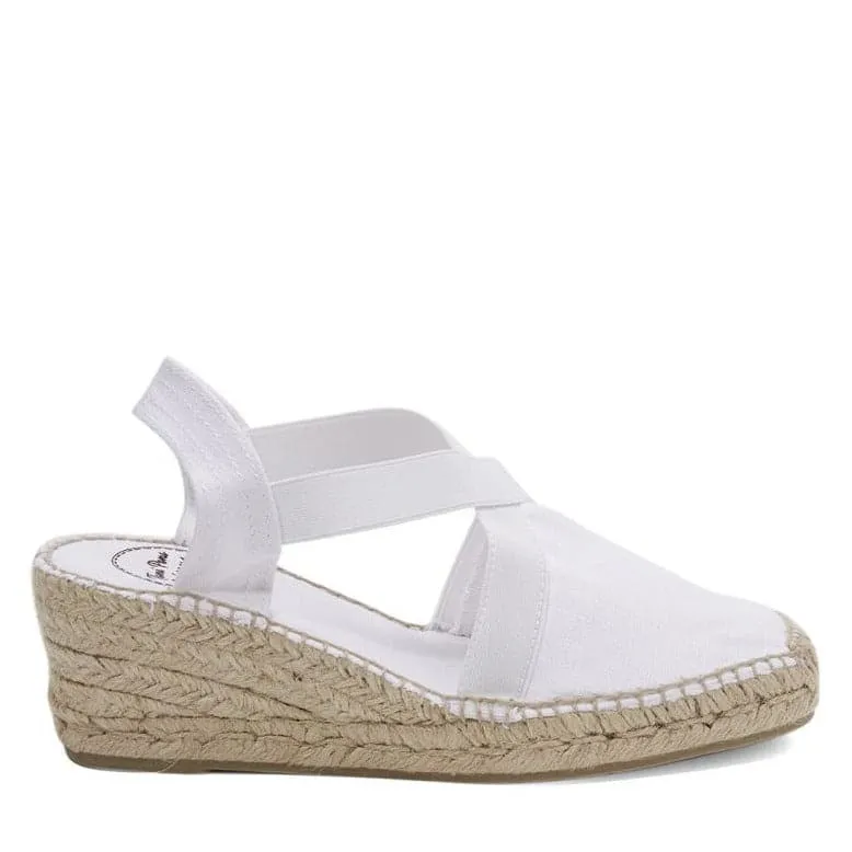 Plain Linen Wedge Espadrille for Women - Ter