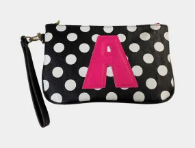 Polka Dot Wristlet Clutch - Letter A | RE:LUV