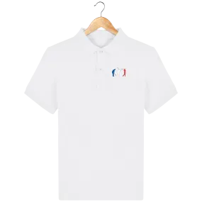 Polo en coton Bio Brodé BLEU BLANC ROUGE