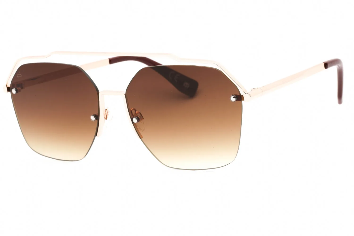 Prive Revaux One Sunglasses Champagne Gold/Merlot/Brown Gradient Unisex