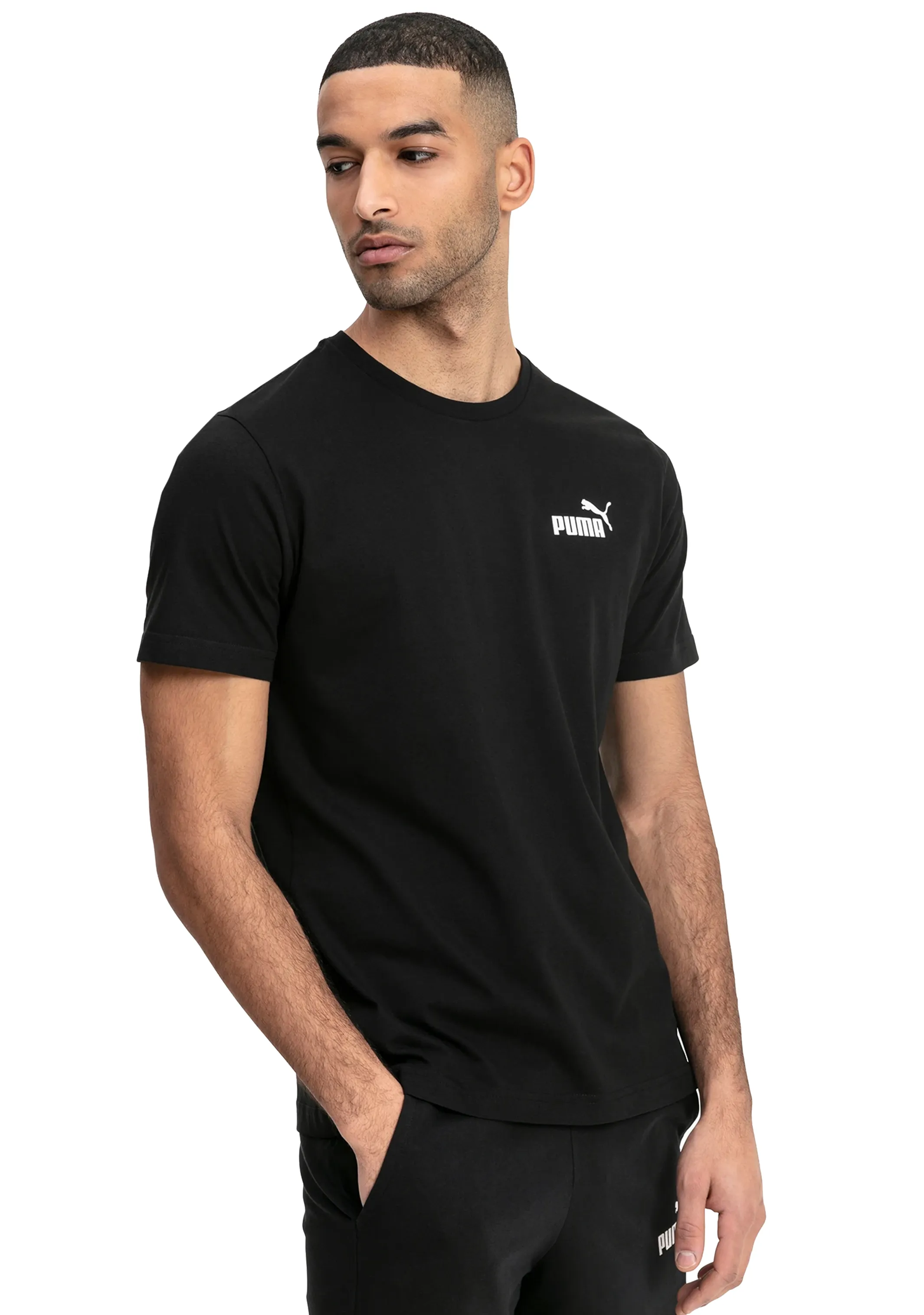 Puma Mens Essential Small Logo Tee Black  851741 01