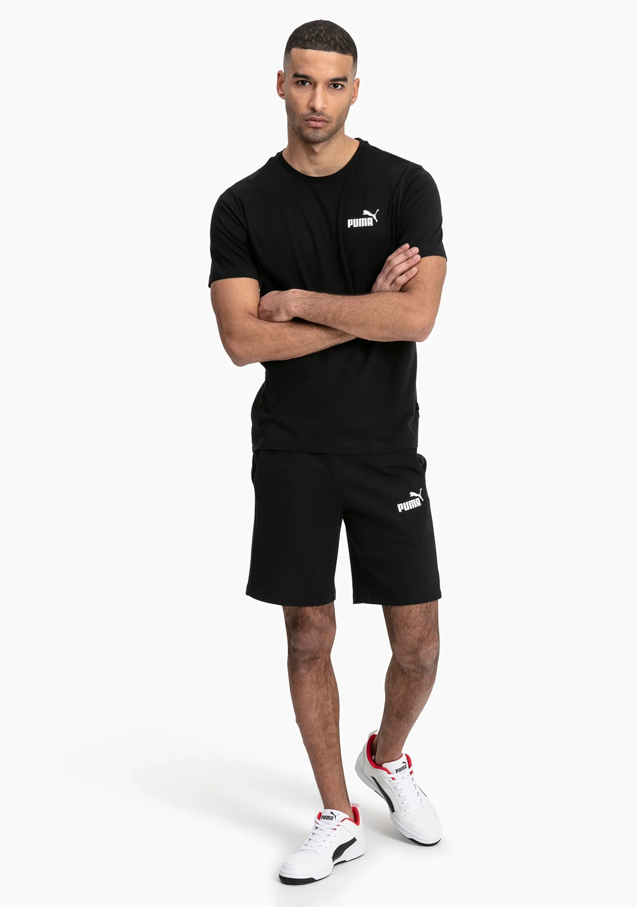 Puma Mens Essential Small Logo Tee Black  851741 01