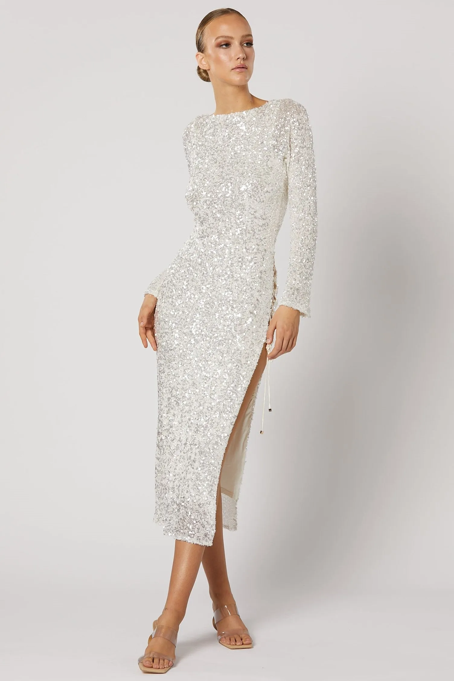 Quest Long Sleeve Dress - White