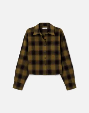 Raw Plaid Shirt - Green Shadow Plaid