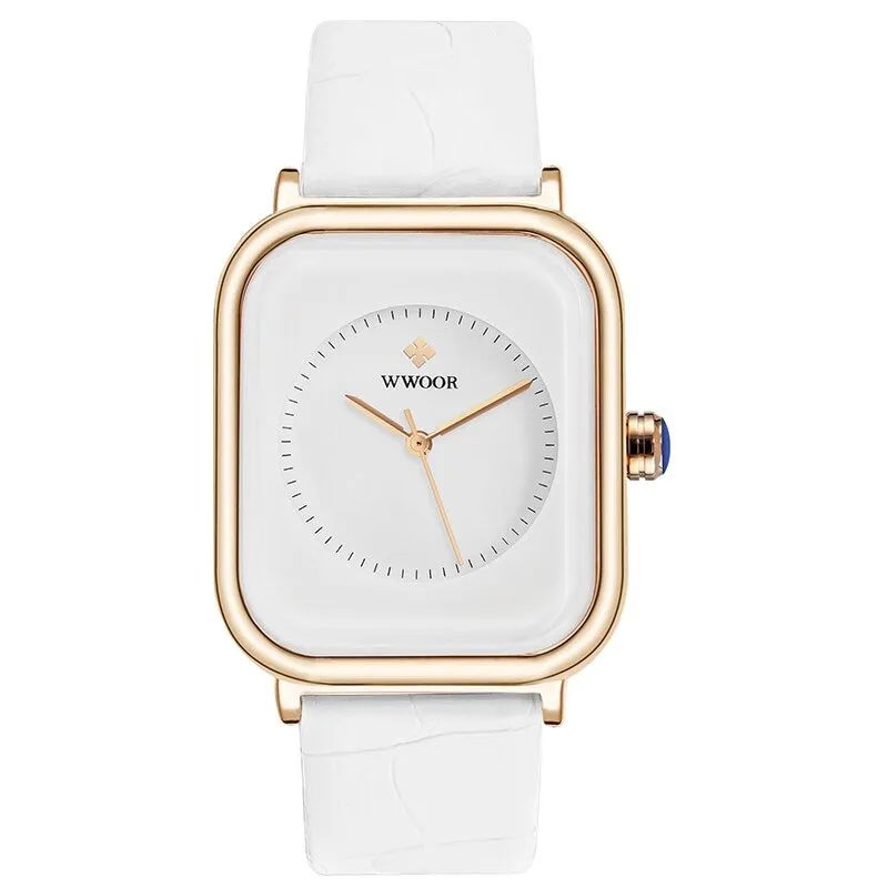 Rectangle Watches For Women Fashion Pink Ladies