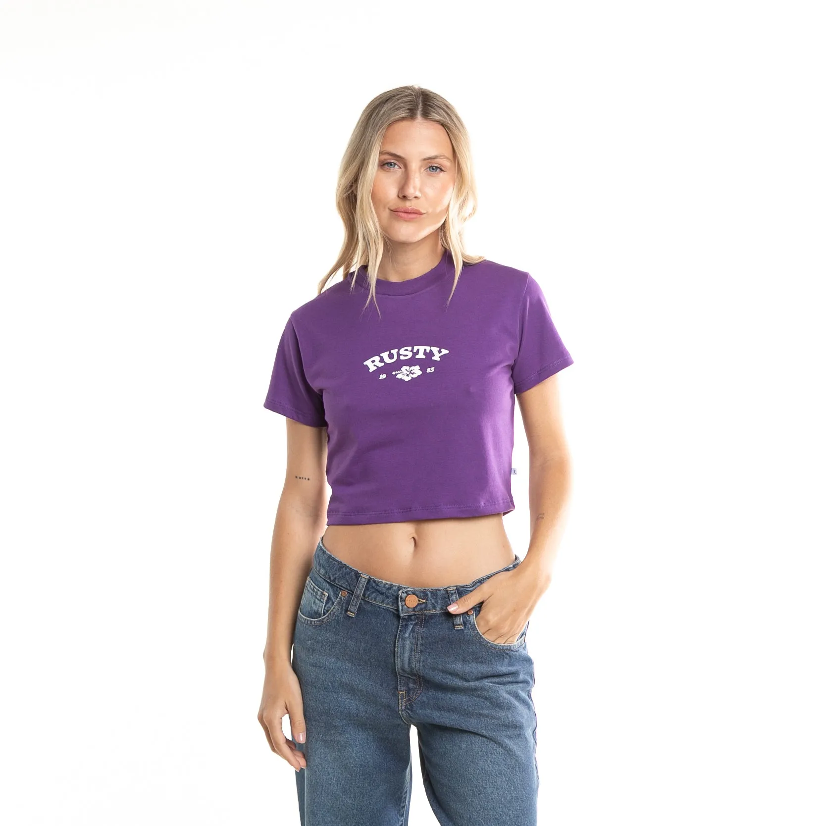 Remera Mc Rusty Flower Thriving Baby Tee Ld Grape