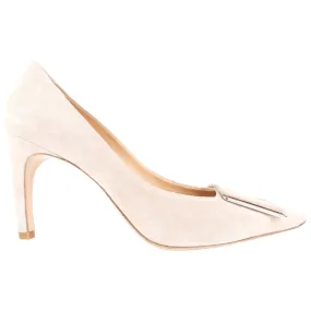 Roger Vivier Beige Suede Leather Square Buckle Pumps - 39.5