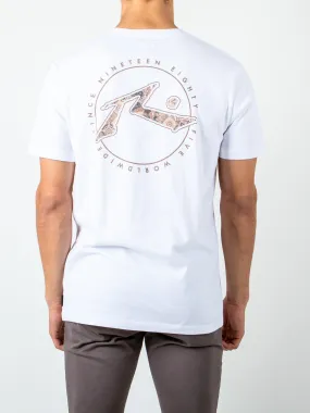 Rusty US HAND DONE SHORT SLEEVE TEE - WHITE