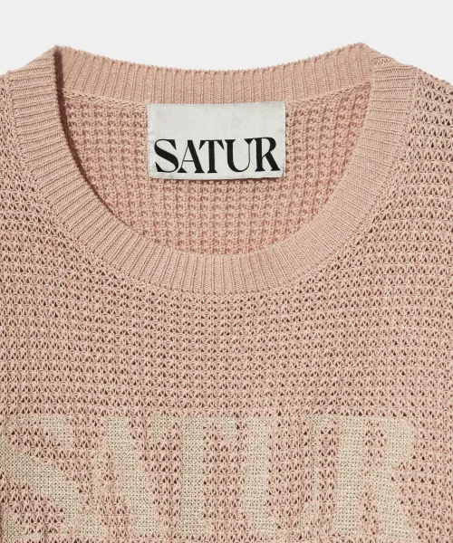 SATUR  |Unisex Short Sleeves Logo Sweaters