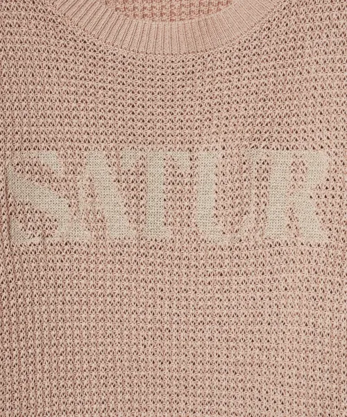 SATUR  |Unisex Short Sleeves Logo Sweaters