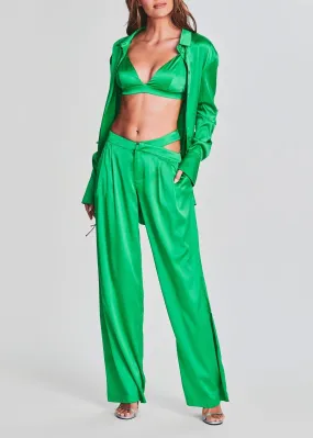 Ser.o.ya - Zarri Silk Pant - Kelly Green