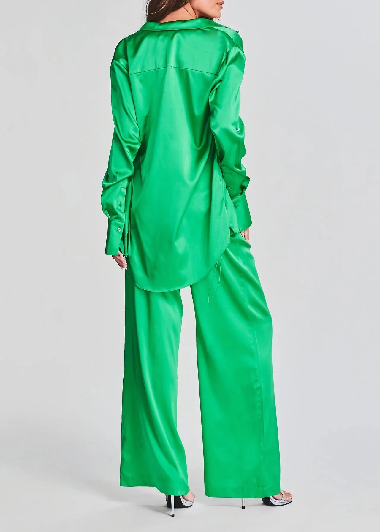 Ser.o.ya - Zarri Silk Pant - Kelly Green