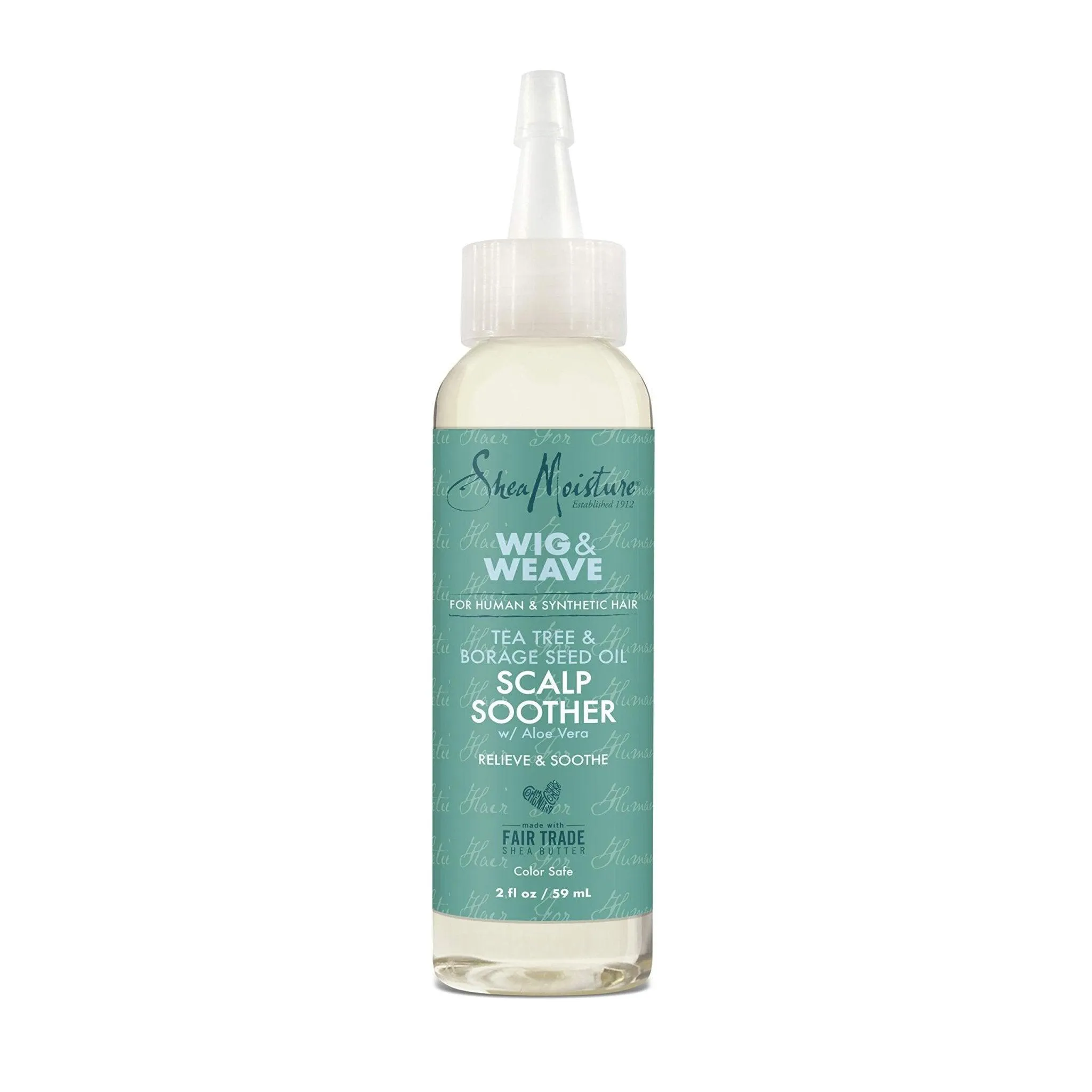 Shea Moisture Scalp Soother Oil Serum for Wig and Weave Tea Tree and Borage Seed Oil Paraben Free Scalp Treatment, 2 Ounce