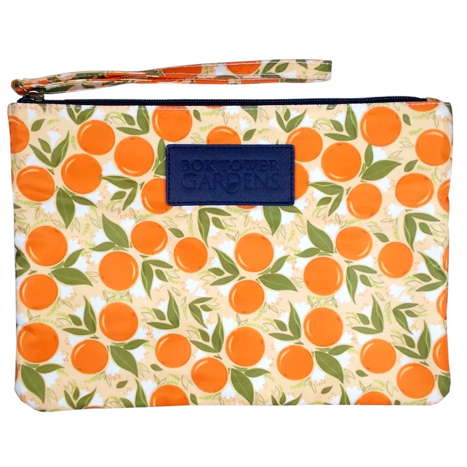 Signature Blooms Large Wristlet Clutch Pouch