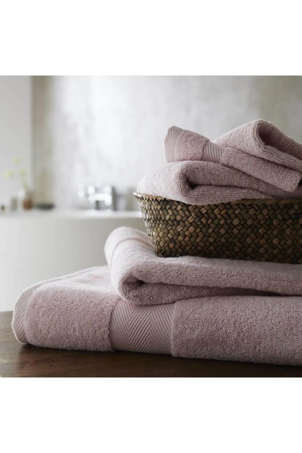 Silk Hand Towel 50cm x 90cm - Blush