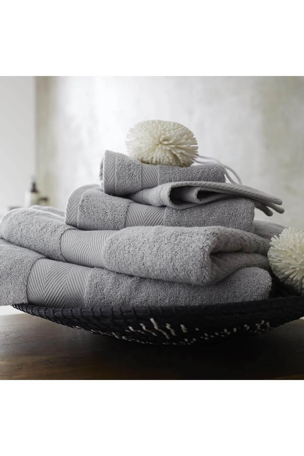 Silk Hand Towel 50cm x 90cm - Dove Grey