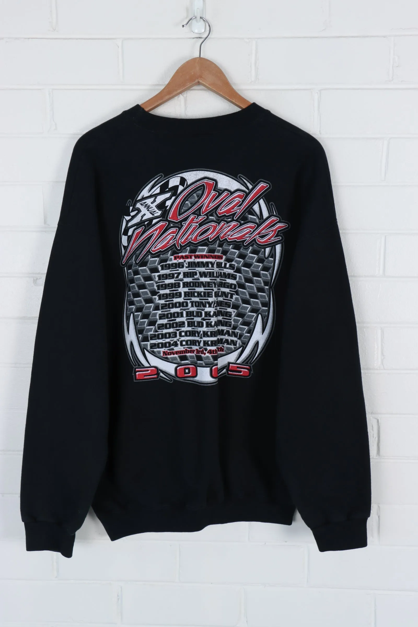 Speedway Car Racing Oval Nationals Colourful Graphic Sweatshirt (XL)