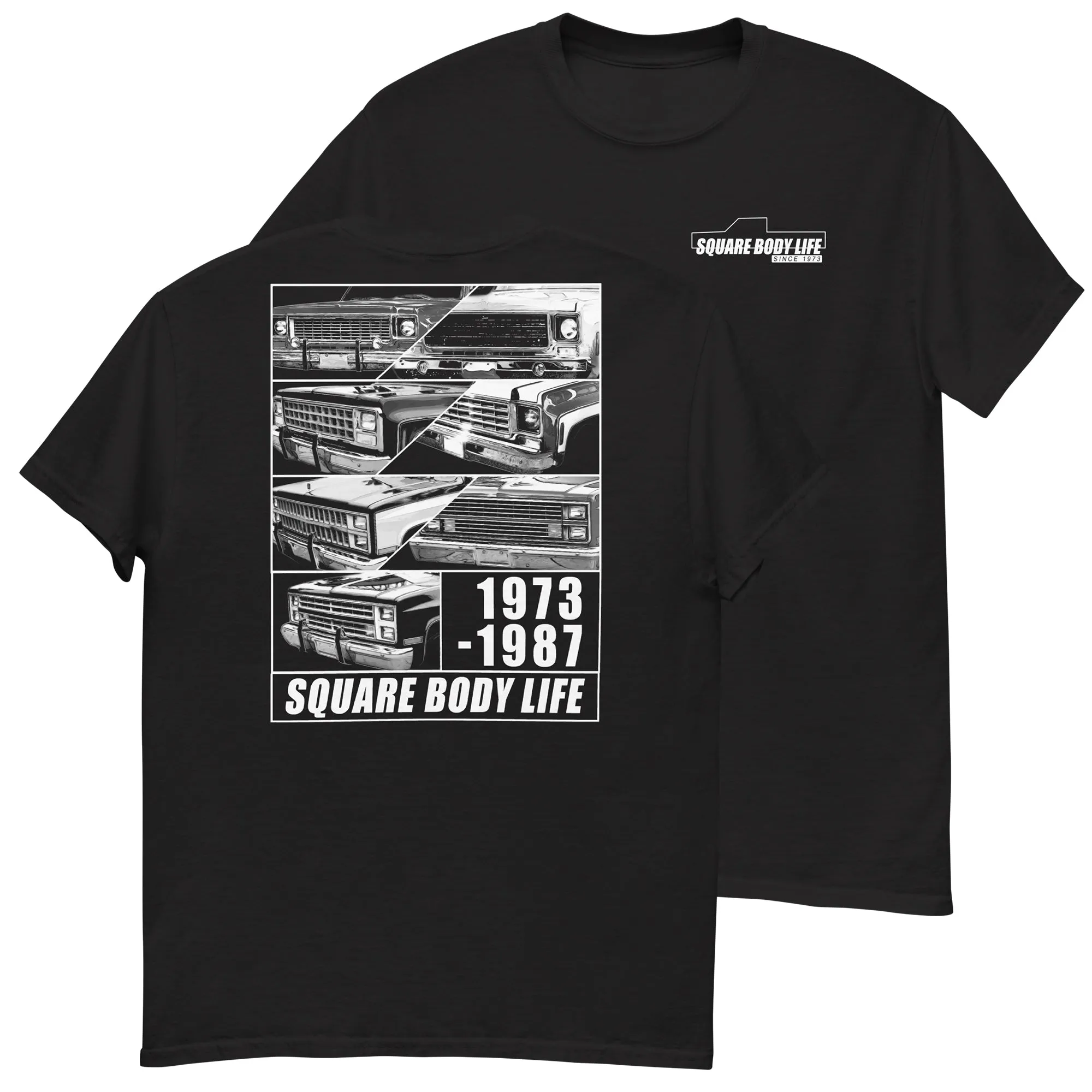 Square Body Life T-Shirt With 1973-1987 Truck Grilles