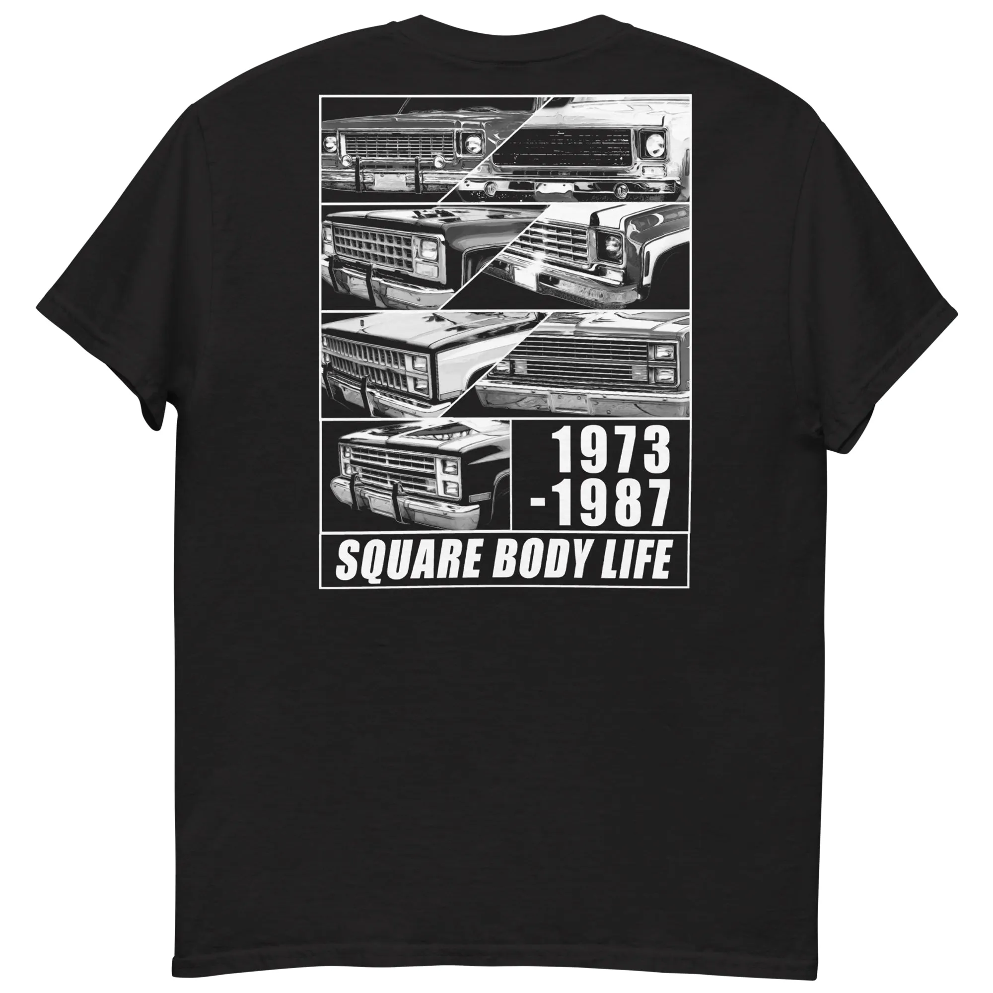 Square Body Life T-Shirt With 1973-1987 Truck Grilles