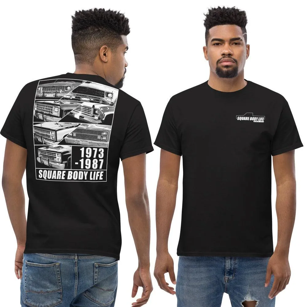 Square Body Life T-Shirt With 1973-1987 Truck Grilles