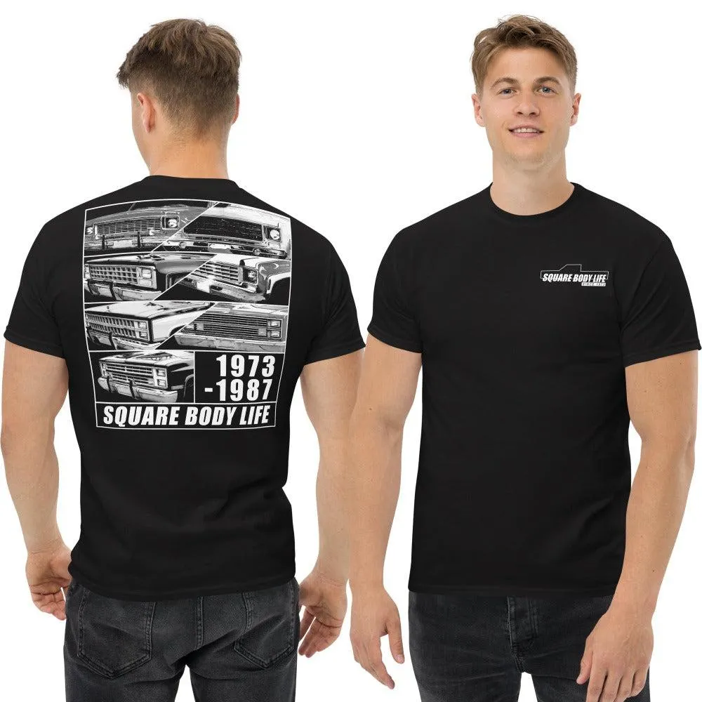 Square Body Life T-Shirt With 1973-1987 Truck Grilles