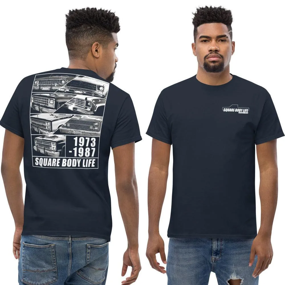 Square Body Life T-Shirt With 1973-1987 Truck Grilles