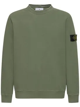 STONE ISLAND  |Unisex Plain Cotton Logo Sweatshirts