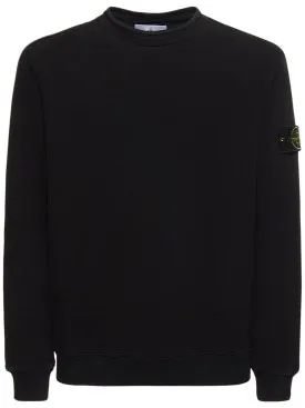 STONE ISLAND  |Unisex Plain Cotton Logo Sweatshirts