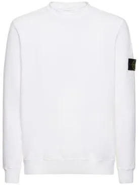 STONE ISLAND  |Unisex Plain Cotton Logo Sweatshirts