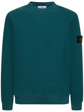 STONE ISLAND  |Unisex Plain Cotton Logo Sweatshirts