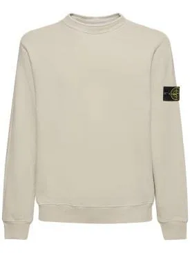 STONE ISLAND  |Unisex Plain Cotton Logo Sweatshirts