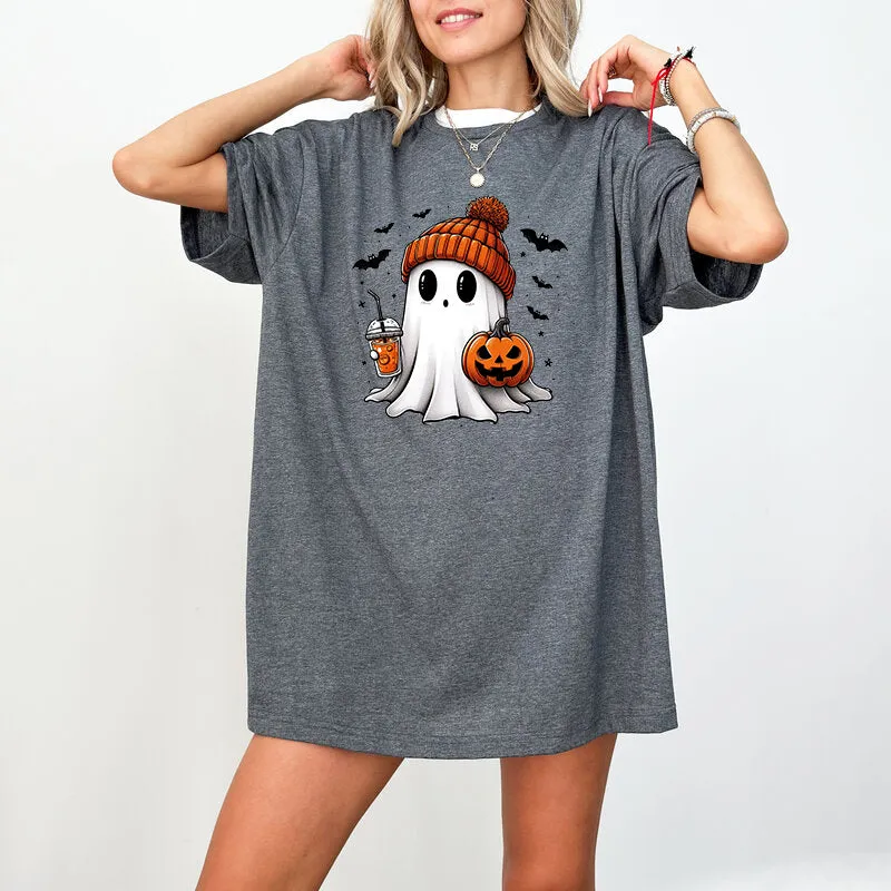 Summerween Ghost, Halloween T Shirt for Women