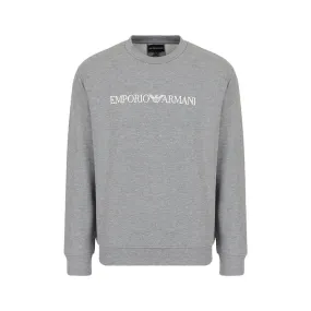 SWEATSHIRT WITH LOGO LETTERING Man Grey