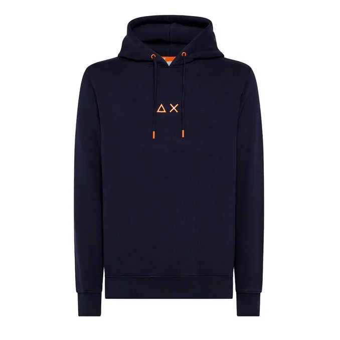 SWEATSHIRT WITH MAXI FLUO LOGO Man Navy Blue