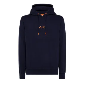 SWEATSHIRT WITH MAXI FLUO LOGO Man Navy Blue