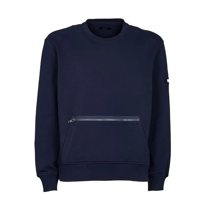 SWEATSHIRT WITH ZIP POCKET POCKET Man Navy