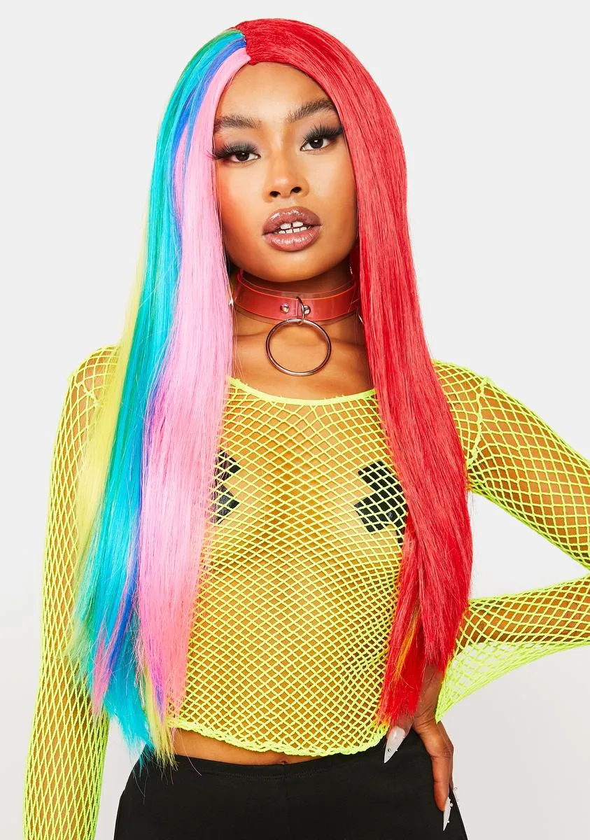 The Mane Event Rainbow Wig-