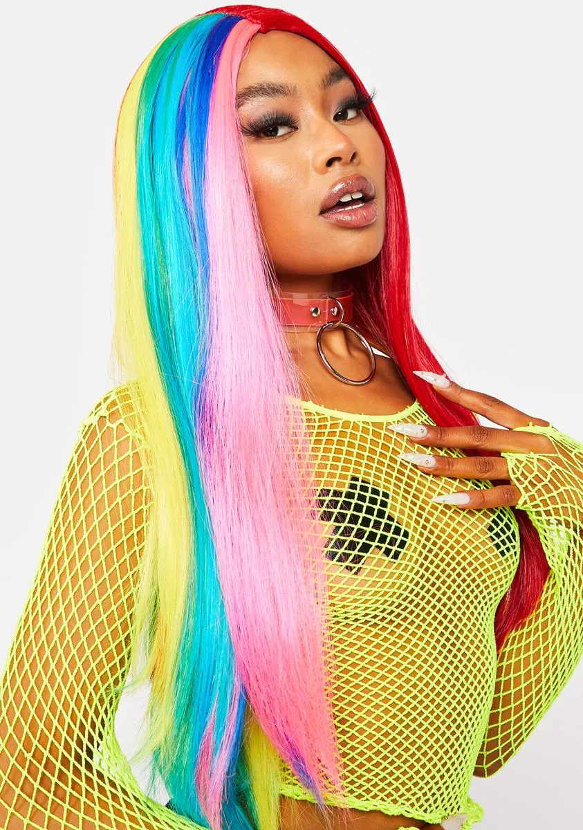 The Mane Event Rainbow Wig-