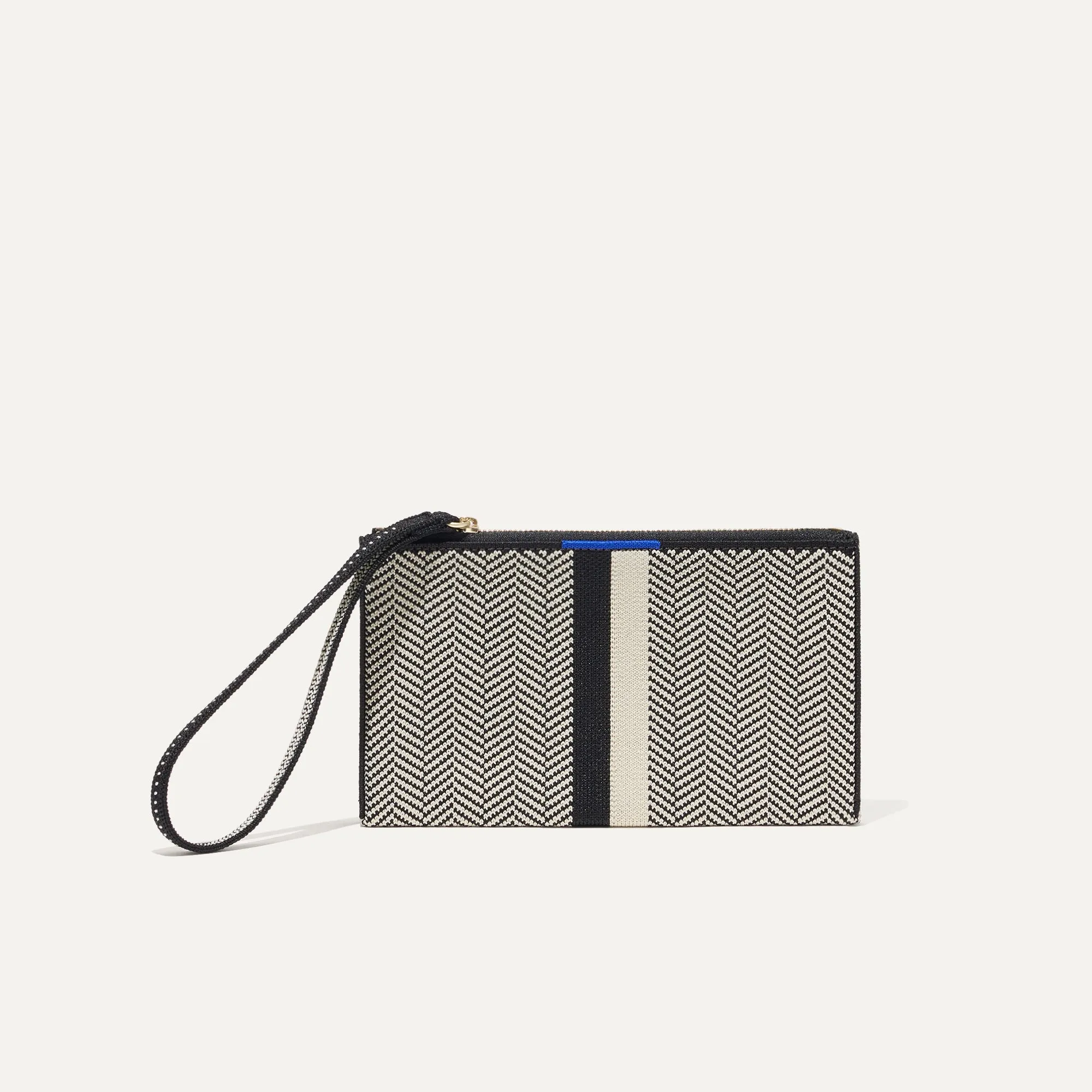 The Wallet Wristlet in Mist Herringbone