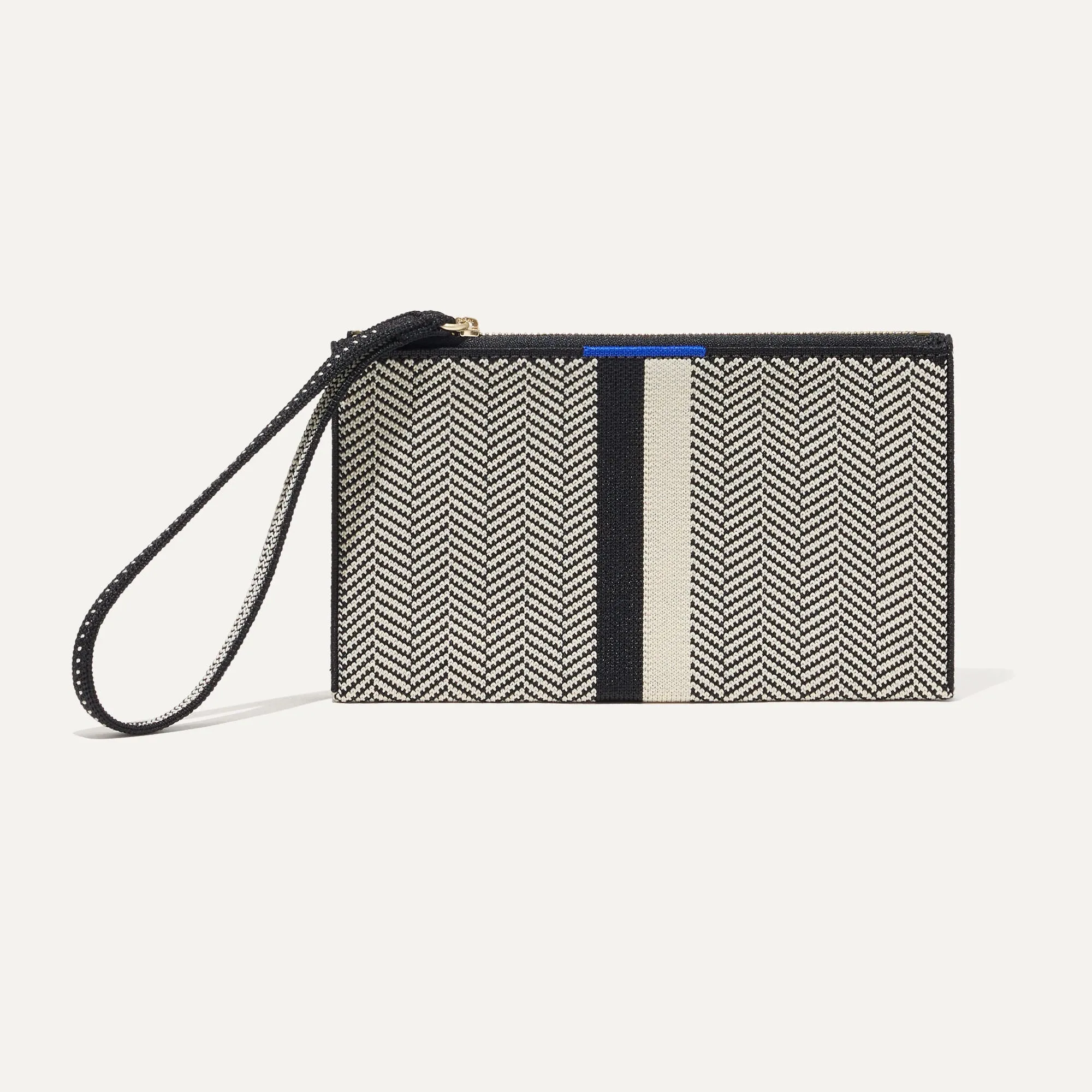 The Wallet Wristlet in Mist Herringbone