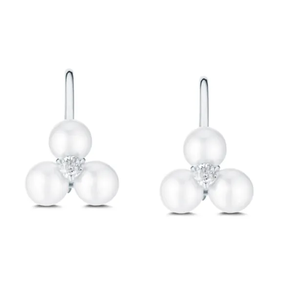 Tri Pearl Earrings