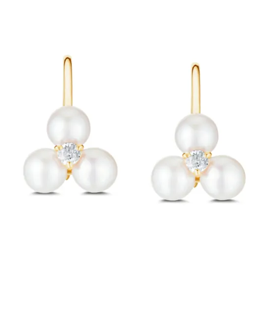 Tri Pearl Earrings