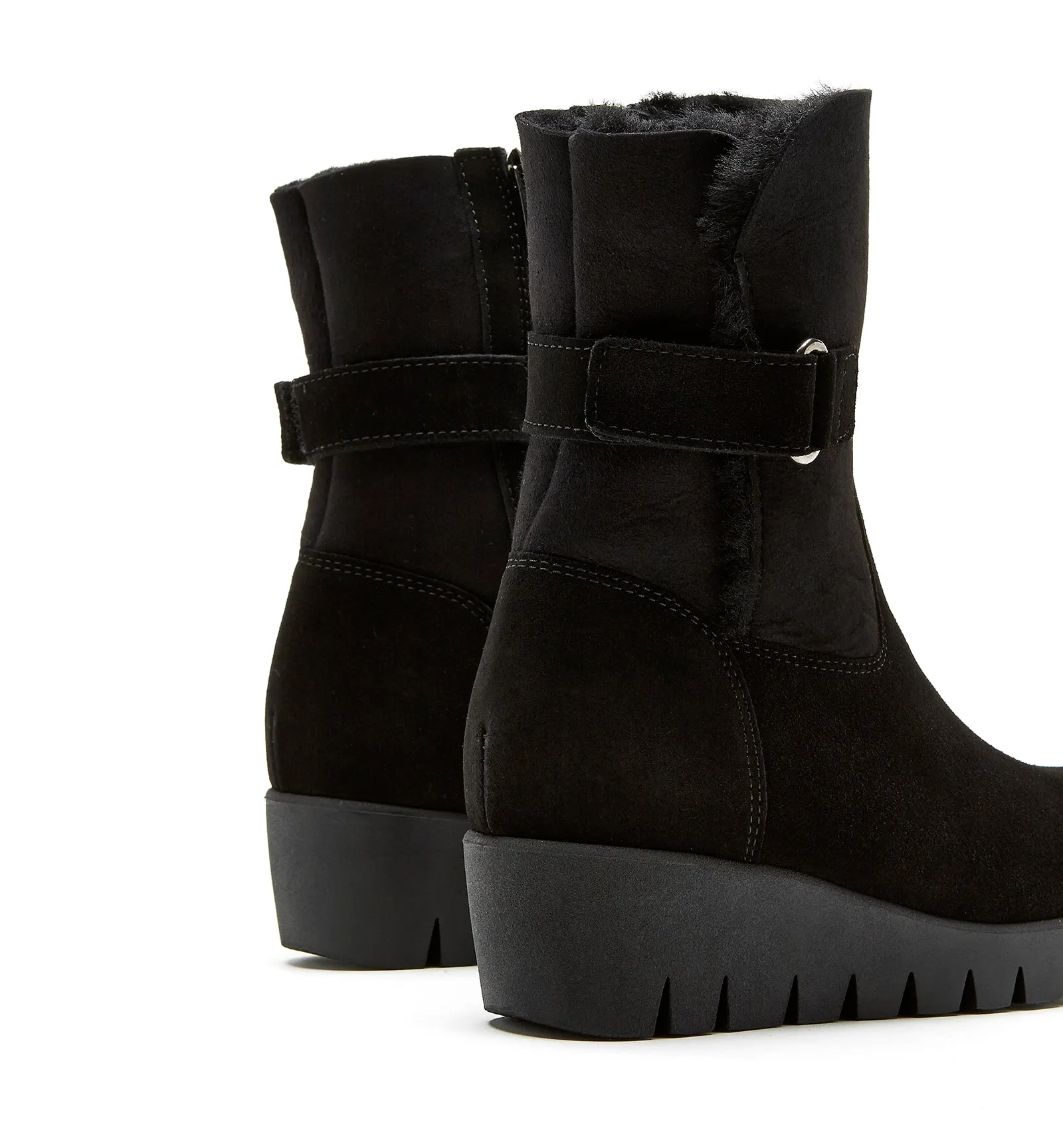 TROY SHEARLING-LINED SUEDE BOOTIE