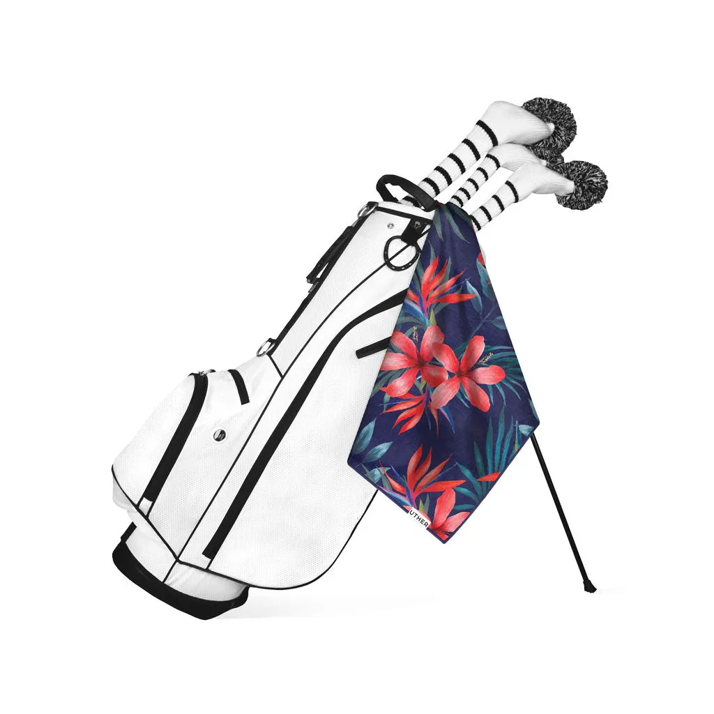 UTHER Cyan Floral Tour Golf Towel